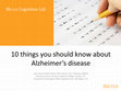 Research paper thumbnail of What is Alzheimer's disease?