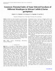 Research paper thumbnail of Genotoxic Potential Index of Some Selected Sawdusts of Different Woodtypes in African Catfish (Clarias gariepinus) 