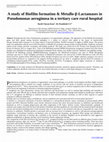 Research paper thumbnail of A study of Biofilm formation & Metallo-β-Lactamases in Pseudomonas aeruginosa in a tertiary care rural hospital 