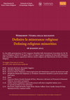 Research paper thumbnail of Roma, 26/05/2015: Definire le minoranze religiose/Defining religious minorities. V Incontro "verso Erfurt (toward Erfurt)":  Percorsi di studio