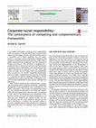 Research paper thumbnail of Corporate Social Responsibility: The Centerpiece of Competing and Complementary Frameworks