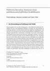 Research paper thumbnail of Politische Narrative. Konturen einer politikwissenschaftlichen Erzähltheorie