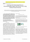 Research paper thumbnail of Exploring the relationship between electromyography signal and flexion force using artificial neural network