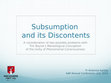 Research paper thumbnail of Subsumption and its Discontents