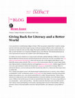 Research paper thumbnail of Giving Back for Literacy and a Better World