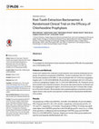 Research paper thumbnail of Post-Tooth Extraction Bacteraemia: A Randomized Clinical Trial on the Efficacy of Chlorhexidine Prophylaxis