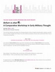 Research paper thumbnail of Bellum vs. Zhan: A Comparative Workshop in Early Military Thought