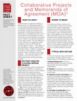 Research paper thumbnail of FACT SHEET — Collaborative Projects and Memoranda of Agreement (MOA)