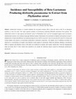 Research paper thumbnail of Incidence and Susceptibility of Beta-Lactamase Producing Klebsiella pneumoniae to Extract from Phyllanthus niruri