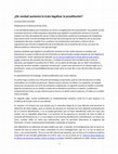 Research paper thumbnail of ¿De verdad aumenta la trata legalizar la prostitución?