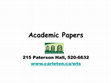 Research paper thumbnail of Academic Papers