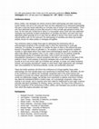 Research paper thumbnail of Ethics, Politics, Ontologies - Conference Announcement - University of Amsterdam, January 14-16th 2016