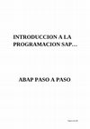 Research paper thumbnail of Introduccion-programacion-sap-abap-paso