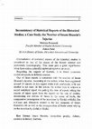 Research paper thumbnail of Inconsistency of Statistical Reports of the Historical Studies; a Case Study, the Number of Imam Hussein’s Injuries (Article/ in Persian) | 
تضارب التقارير الإحصائية: ىراسة حالة عدد اصابات حسين بن علي | 
تعارض  گزارش های آماری در بررسی های تاریخی نمونه موردی : شمار زخم های امام حسین علیه السلام