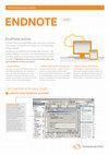 Research paper thumbnail of EndNote X7 Online