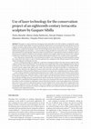 Research paper thumbnail of Use of laser technology for the conservation project of an eighteenth century terracotta sculpture by Gaspare Sibilla