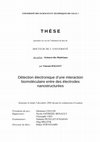 Research paper thumbnail of Détection électronique d'une interaction biomoléculaire entre des électrodes nanostructurées