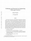 Research paper thumbnail of Challenges and Directions for Engineering Multi-agent Systems