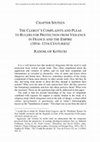 Research paper thumbnail of The Clergy’s Complaints and Pleas to Rulers for Protection from Violence in France and the Empire (10th–12th Centuries)