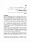 Research paper thumbnail of Influence of Degree Infestation with Echinochloa crus–galli Species on Crop Production in Corn