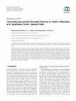 Research paper thumbnail of Correcting Inaccurately Recorded Data due to Faulty Calibration of a Capacitance Water Content Probe