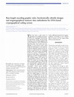 Research paper thumbnail of Run-length encoding graphic rules, biochemically editable designs and steganographical numeric data embedment for DNA-based cryptographical coding system