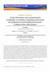 Research paper thumbnail of Using information and communication technologies to engage students in the later years of schooling in learning content and literacy: Case studies of three teachers