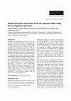 Research paper thumbnail of Rapid separation of proteins from the aqueous media using the novel gelation protocol