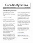 Research paper thumbnail of Canadio-Byzantina no.27 (January 2016)