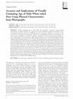 Research paper thumbnail of Accuracy and implications of visually estimating age of male white-tailed deer using physical characteristics from photographs