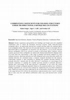 Research paper thumbnail of Combination Coefficients For Yielding Structures Under Tri-Directional Earthquake Excitations