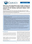 Research paper thumbnail of Body size and longitudinal body weight changes do not increase mortality in incident peritoneal dialysis patients of the Brazilian peritoneal dialysis multicenter study