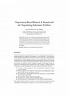 Research paper thumbnail of Negotiation Based Branch and Bound and the Negotiating Salesmen Problem