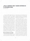 Research paper thumbnail of "¿Vieja y zaherida? Usos y abusos históricos de la autonomía vasca", Grand Place, nº 2 (2014), pp. 107-112.