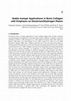 Research paper thumbnail of Stable isotope applications in bone collagen with emphasis on deuterium/hydrogen ratios