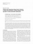 Research paper thumbnail of Climate and competition shape species borders: a study of Panamint (Crotalus stephensi) and Speckled (Crotalus mitchellii) Rattlesnakes