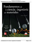 Research paper thumbnail of Fundamentos de la ciencia e ingeniería de materiales, 4th Edition Fundamentos de la ciencia e ingeniería de materiales Página 1 de 5