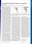 Research paper thumbnail of Measuring the evolution of body size in mammals