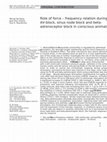 Research paper thumbnail of Role of force � frequency relation during AV�block, sinus node block and betaadrenoceptor block in c