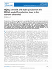 Research paper thumbnail of Highly coherent and stable pulses from the FERMI seeded free-electron laser in the extreme ultraviolet