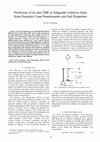 Research paper thumbnail of Prediction of In-situ CBR of Subgrade Cohesive Soils from Dynamic Cone Penetrometer and Soil Properties