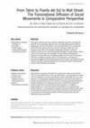 Research paper thumbnail of From Tahrir to Puerta del Sol to Wall Street: The Transnational Diffusion of Social Movements in Comparative Perspective