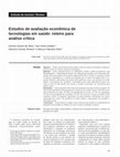 Research paper thumbnail of Estudos de avaliação econômica de tecnologias em saúde: roteiro para análise crítica