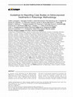 Research paper thumbnail of Guidelines for reporting case studies on extracorporeal treatments in poisonings: methodology