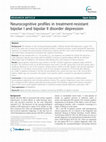 Research paper thumbnail of Neurocognitive profiles in treatment-resistant bipolar I and bipolar II disorder depression