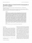 Research paper thumbnail of The relative influence of natural selection and geography on gene flow in guppies