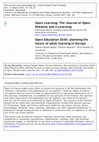 Research paper thumbnail of Open Education 2030: planning the future of adult learning in Europe