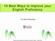 Research paper thumbnail of 10 Best Ways to Improve your English Proficiency