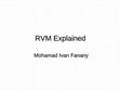 Research paper thumbnail of RVM Explained