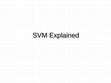 Research paper thumbnail of SVM Explained